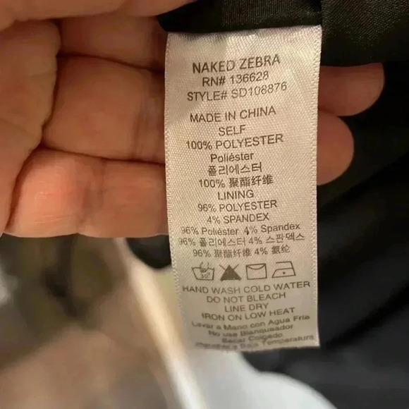 ❤️2/$50❤️Naked Zebra Spaghetti Straps Above Knee  Black Little Dress-size S - Picture 4 of 8